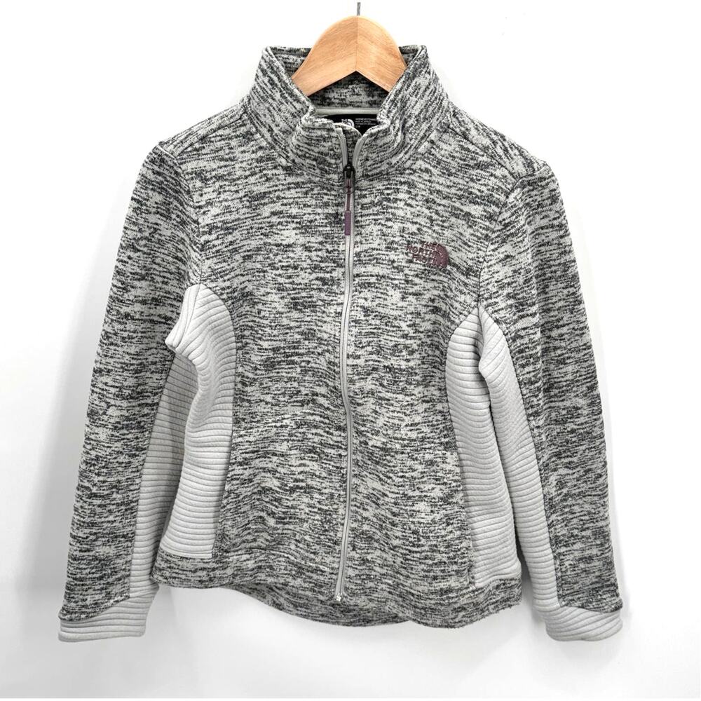 THE NORTH FACE Green Gray Heathered Full Zip Jacket // S